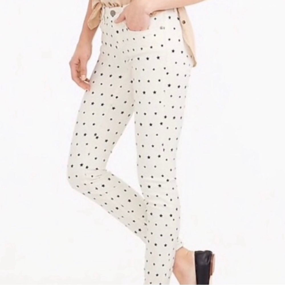 JCREW Toothpick Skinny Star Jeans 27